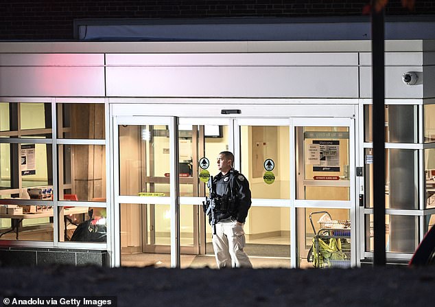 There is a heavy police presence outside Central Maine Medical Center Thursday morning, with police at every entrance with high-powered rifles