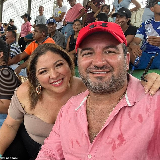 Councilor Charbel Rouhana with his ex-wife, Mayor Viviana Olivares, with whom he had an eight-year-old son