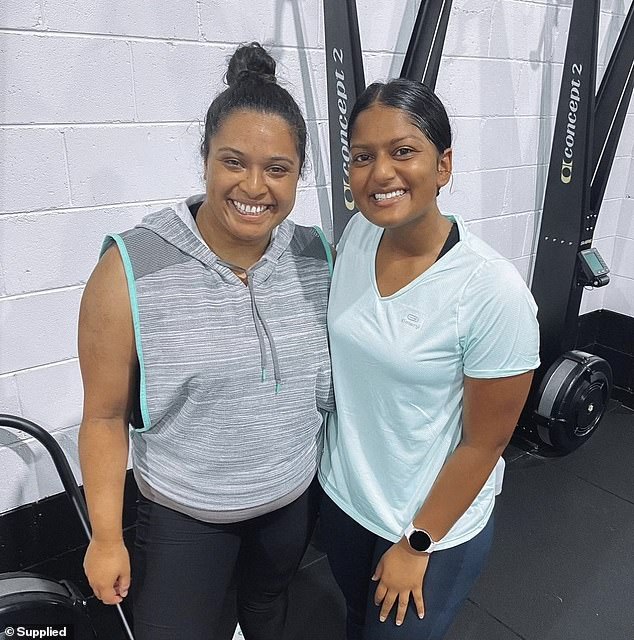 Kat (left) didn't step on a scale for six months after going to the gym because she was afraid the weight wouldn't move
