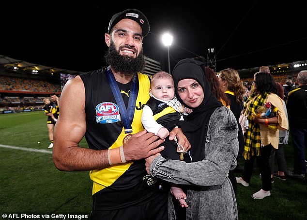 Houli with his wife Rouba Abou-Zeid and their two children