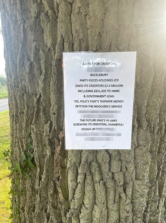 Dozens of laminated A4 posters stapled to trees, church noticeboards and lampposts by someone sneaking around in the dead of night