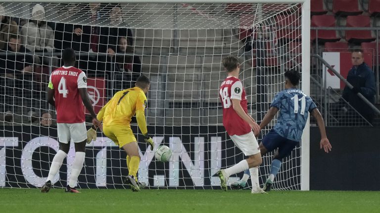 Aston Villa's Ollie Watkins tapped in his ninth goal of the season after the break