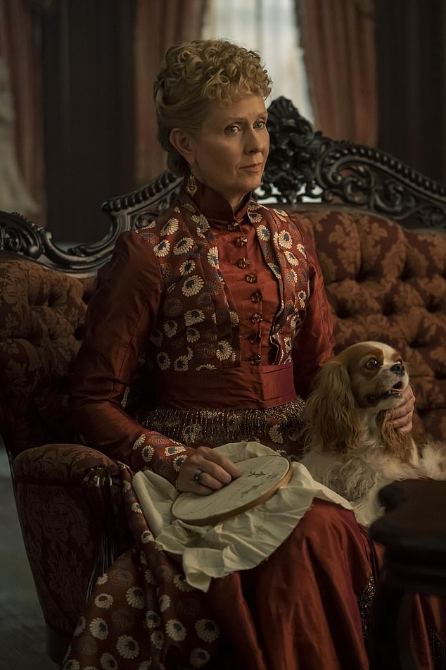 Cynthia Nixon in the second series of Sky Atlantic drama The Gilded Age as Ada, playing Agnes' downtrodden, 'kind but not bright' younger sister