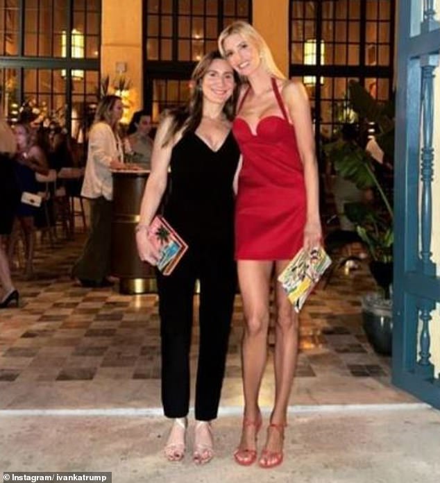 The 41-year-old former First Daughter and former White House senior adviser dined at the upscale Italian restaurant Casadonna.  Pictured with a friend at the Miami eatery