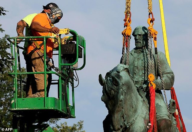 The statue of Confederate General Robert E. Lee will be removed in July 2021 in Charlottesville, Virginia