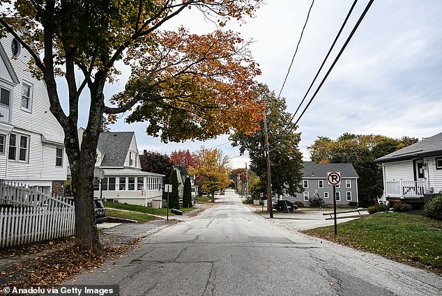 A view of empty streets after curfew is declared at Androscoggin and Sagadahoc Streets