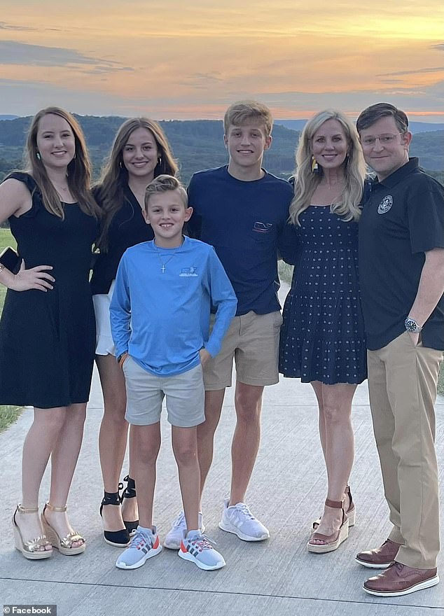 The father of four, pictured here with his family, worked as an attorney and spokesperson for the Alliance Defense Fund, a Christian advocacy group