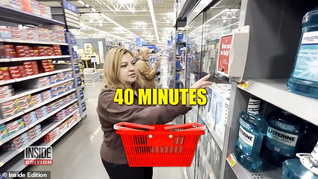 It took the Inside Edition team a whopping 40 minutes to checkout with just three items