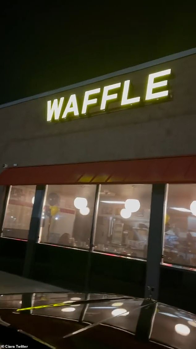 Here goes!  The singer shared a clip of the epic birthday gift – and birthday party – on her Instagram page on Thursday, captioning it: 'Waffle & a Date… You know my heart, baby!  I love you so much @DangeRussWilson #WaffleHouse #BDAY'