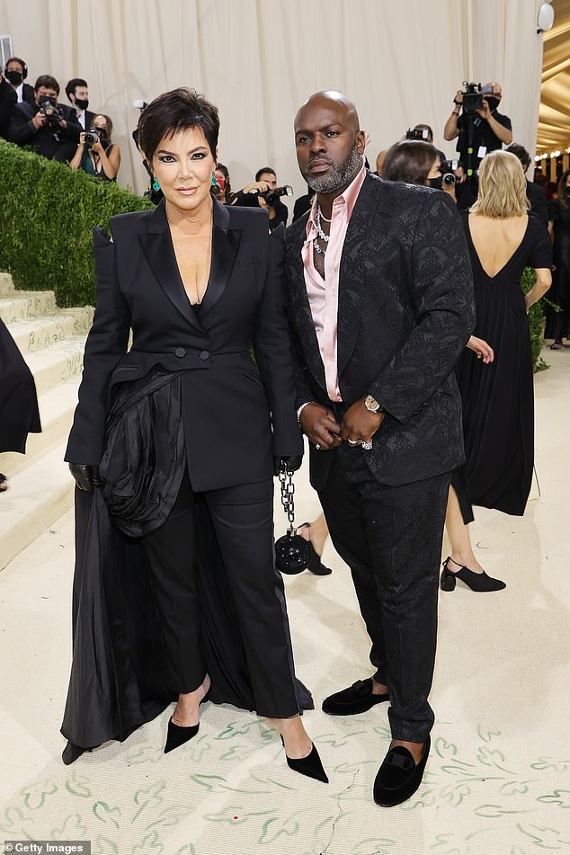 Jenner has been dating boyfriend Corey Gamble, 42, since 2014 (pictured together at the 2021 Met Gala).