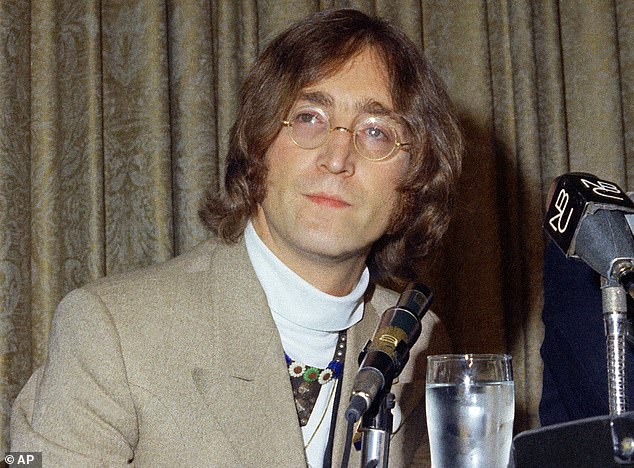 John Lennon at a press conference in New York on May 13, 1968