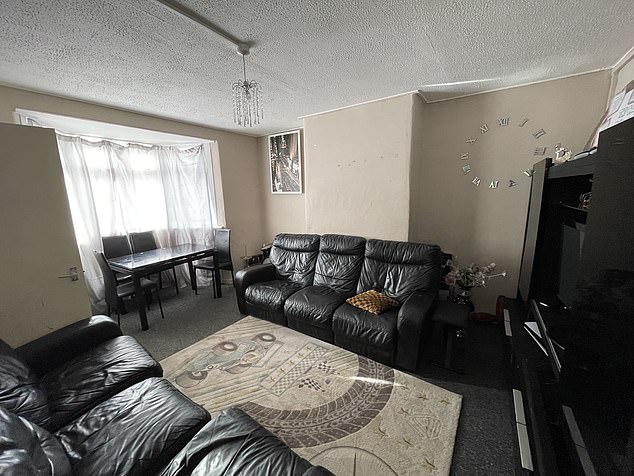 The rooms have been changed and the front living room is now dominated by a large screen TV and two large leather sofas