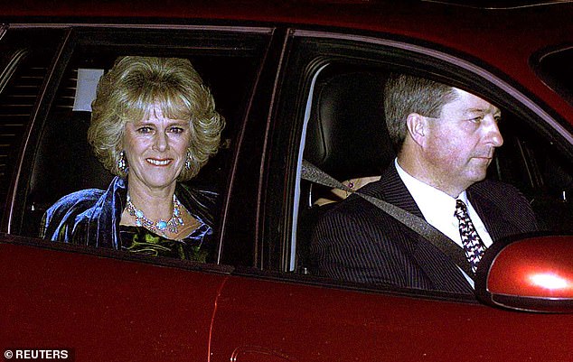 Camilla Parker Bowles arrives for the 50th birthday party she hosted for Prince Charles.  The queen was not present