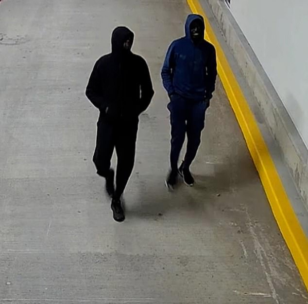 Images of two men, described by police as African and of tall and slim build, have been released as detectives search for those who carried out the execution.