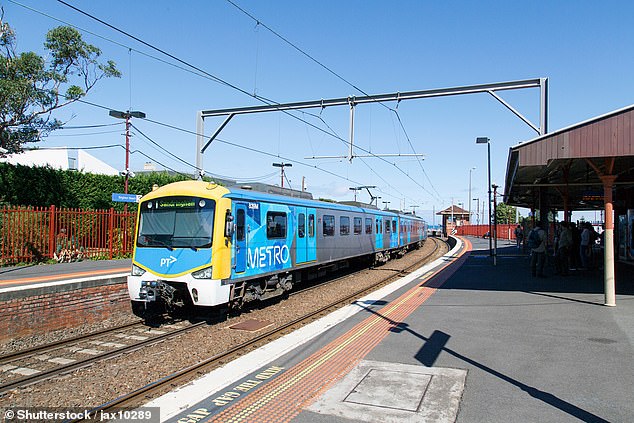 The twins just got off at Brighton Beach station (pictured) as the train doors closed and left with their nanny still on board