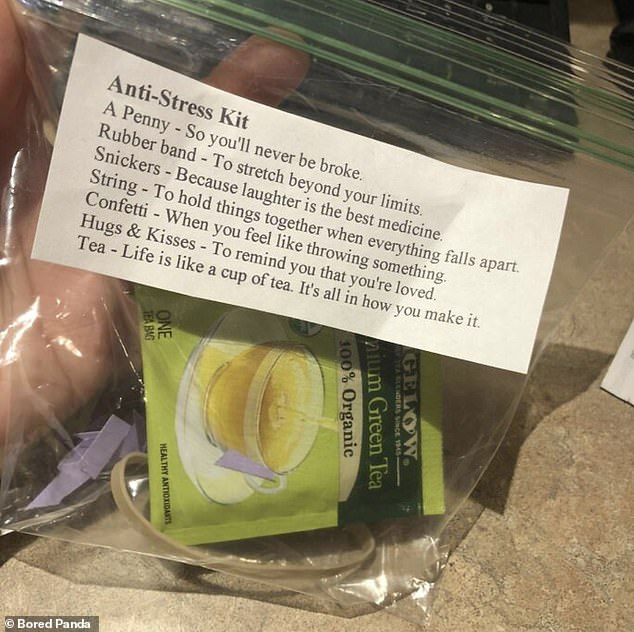 While the nursing staff received an 'anti-stress package' from their management, consisting of a green tea bag, an elastic band and a snickers