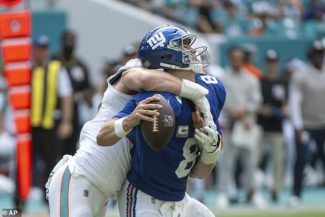 Jones, 26, is recovering from a neck injury suffered during the 31-16 loss to Miami in Week 5