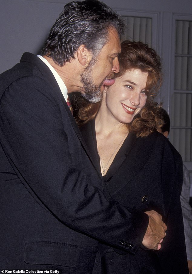 As they were: Moll tied the knot with Milton Berle's stepdaughter Susan Brown in 1993 and stayed with her until 2005;  the couple is pictured in 1992