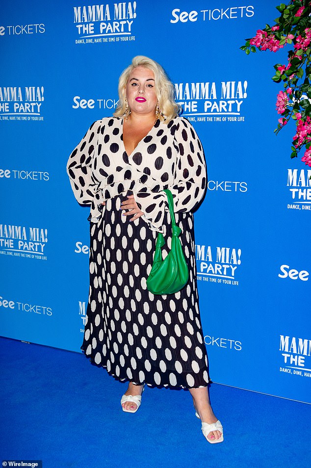 Felicity Hayward attends the Mamma Mia!  Gala 2023 at the O2 Arena in London