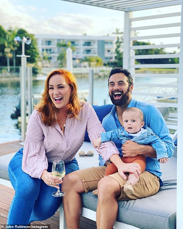 Jules and Cam got married in November 2019 and welcomed son Oliver in September the following year.  (All pictured)