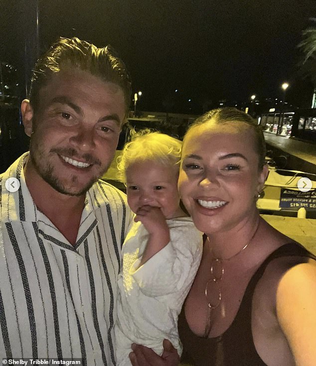 Last family photo: The news may not come as a shock to fans, as the last photo Shelby posted of herself and Sam together was in June, during a family vacation (pictured in June)