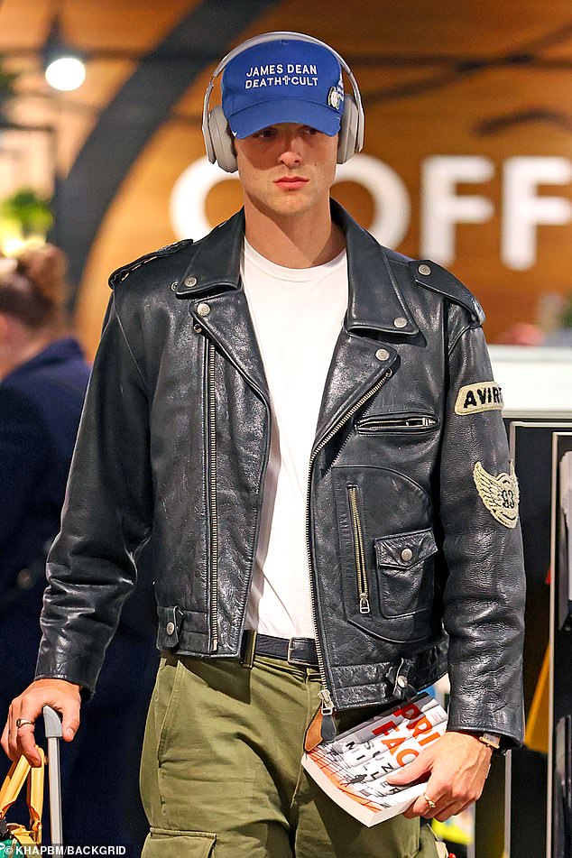 1698482485 373 Jacob Elordi dons an edgy leather jacket and James Dean