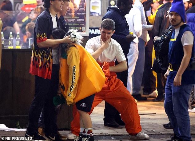 Some partygoers had one too many drinks while celebrating Halloween in Leeds and needed some help