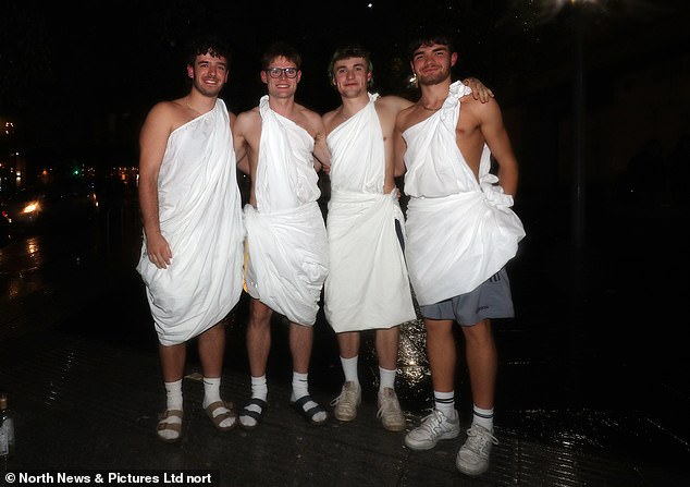 A group of boys, all dressed in Toa, as they enjoyed the Halloween weekend