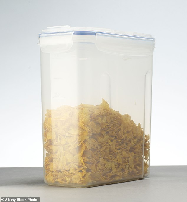 The Queen's breakfast consisted of cereal that she served herself from a plastic container (stock image)