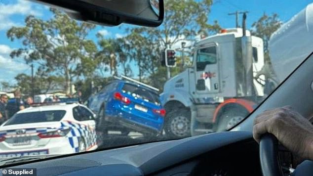 Police allege the Mitsubishi was stolen from Coombabah, about 20 kilometers north of the Gold Coast, on Friday evening