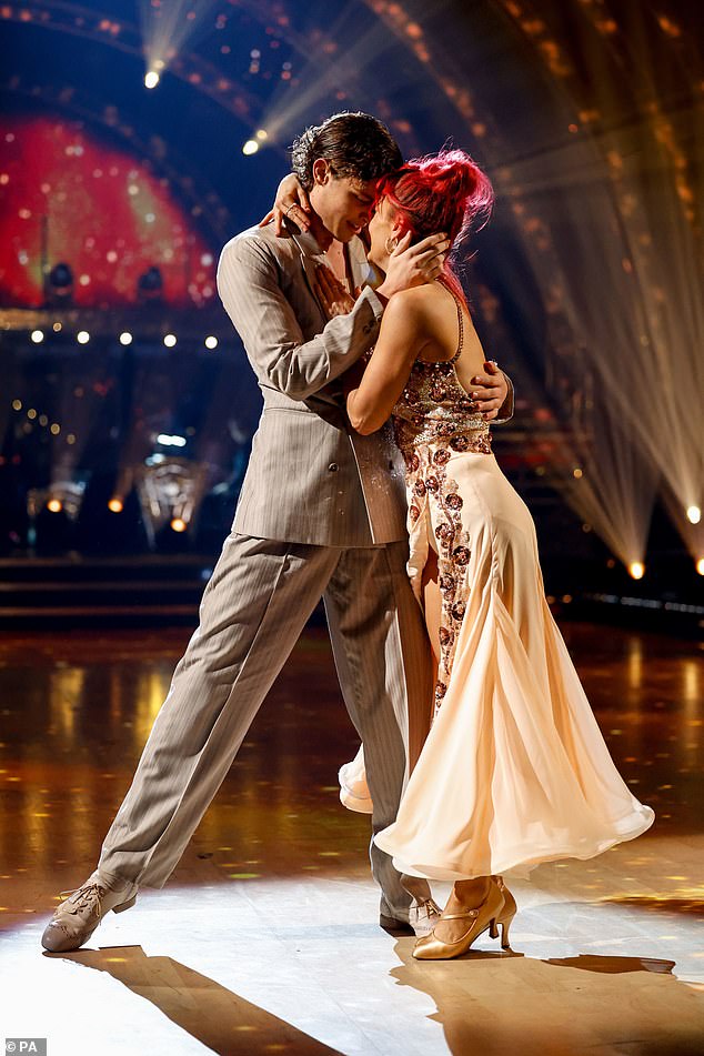 Beautiful: The couple performed a Viennese waltz to JKVE's Golden Hour last Saturday as they danced a beautiful love story