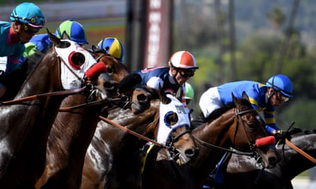 Horses escape from Santa Anita stables.