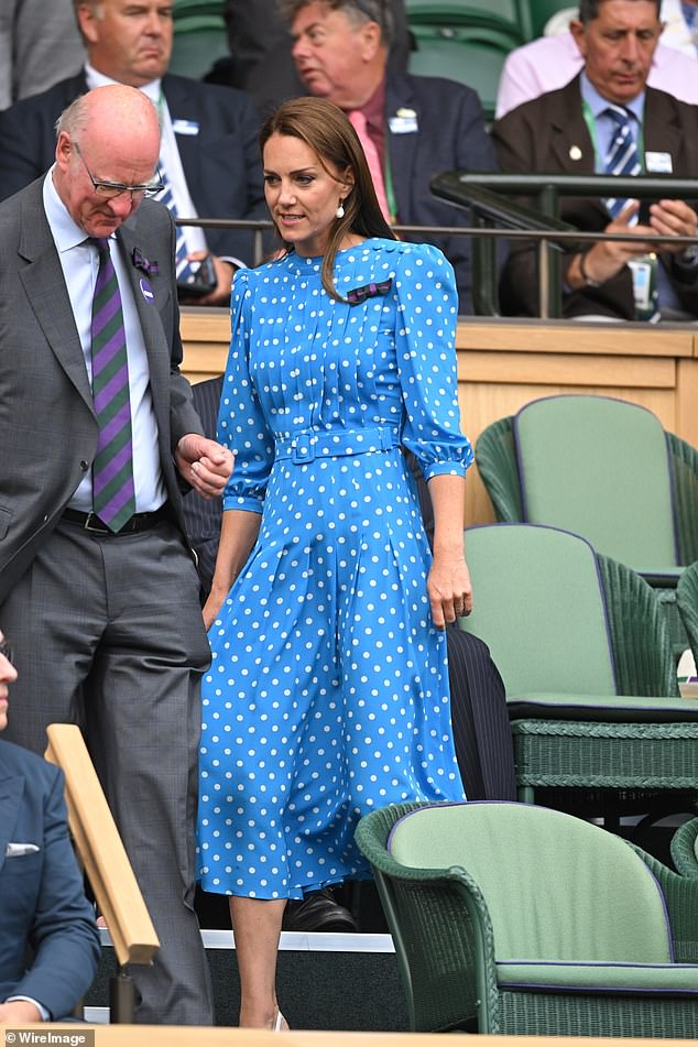 Kate in Alessandra Rich for Wimbledon Center Court in 2022