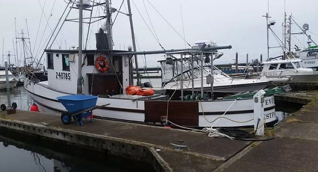 According to the Coast Guard, a 45-foot boat named Evening left Westport, Washington on October 12 with two people on board and was scheduled to return on October 15.