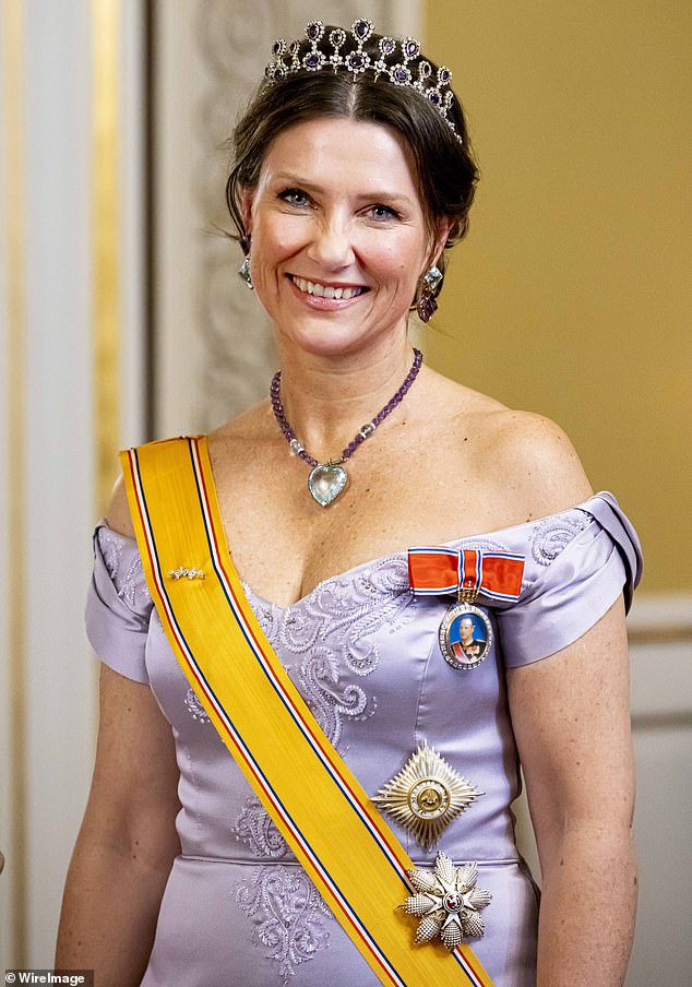 Princess Martha Louise (pictured in November 2021) decided to step back from her royal duties in November 2022 to work with her self-proclaimed 'shaman' fiance.