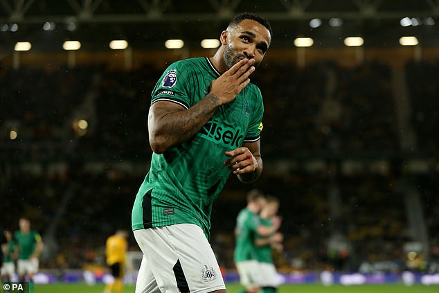 Callum Wilson scored twice for the visitors in the first half to put them ahead