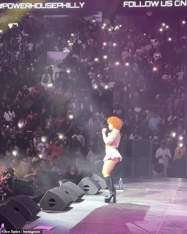 Performance: Ice Spice lit up the stage as she performed to a huge audience on the East Coast