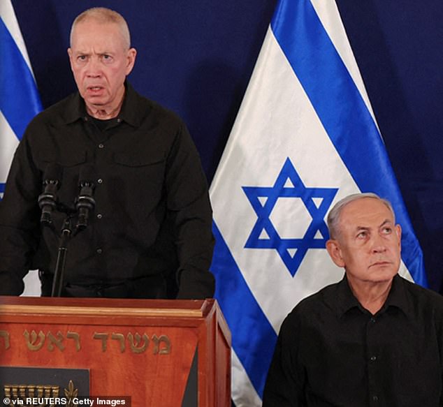 Prime Minister Benjamin Netanyahu (pictured, right) said Israel was waging its 