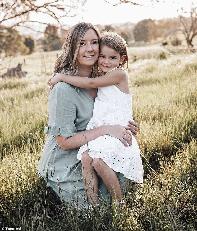 Savannah Kemp is pictured with her mother, Bryana Kemp.  The five-year-old died on Friday, October 20