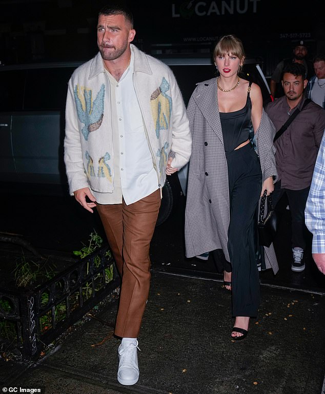 Matchday: Taylor has been preparing for the next leg of the Eras tour and is not expected to attend Beau Travis Kelce's match on Sunday.  It's unclear what her absence will do to the NFL ratings, which have seen a boost since the two started dating (pictured in New York on Oct. 15)