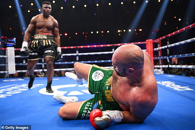 Francis Ngannou sent Tyson Fury to the canvas in round three with a thunderous left hook