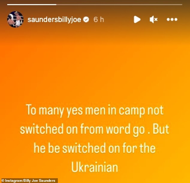 In an Instagram post, Saunders suggested Fury has 