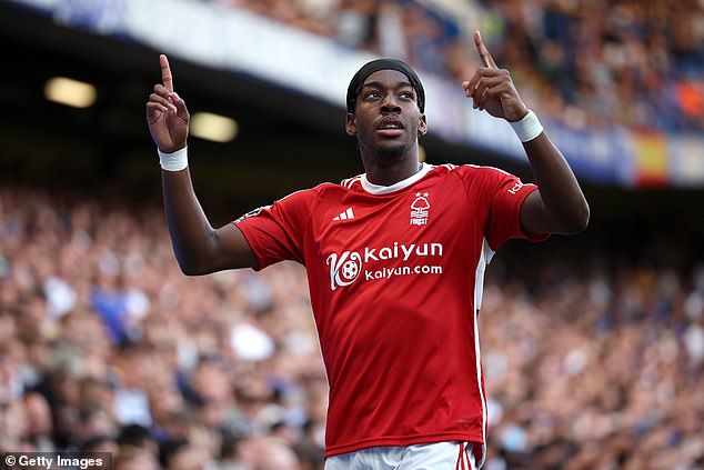 Elanga scored his first goal for Nottingham Forest in their win over Chelsea at the start of the season