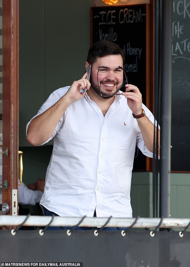 Bruce Lehrmann is pictured in Sydney's eastern suburbs at Bondi Trattoria in May