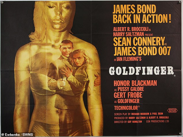 There is also a 'Style-B' poster designed by Robert Brownjohn for Goldfinger, shown in 1964, which was produced exclusively to promote the film in Ireland.