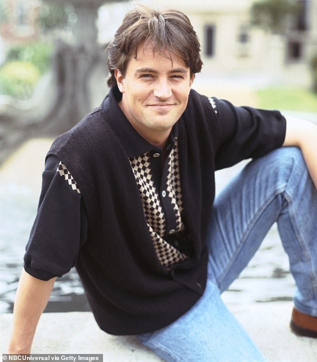 Throwback: He is pictured in a publicity photo for season one of Friends, which started in 1994