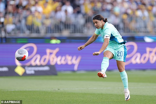 The Matildas captain continued her good start to the season with a treble