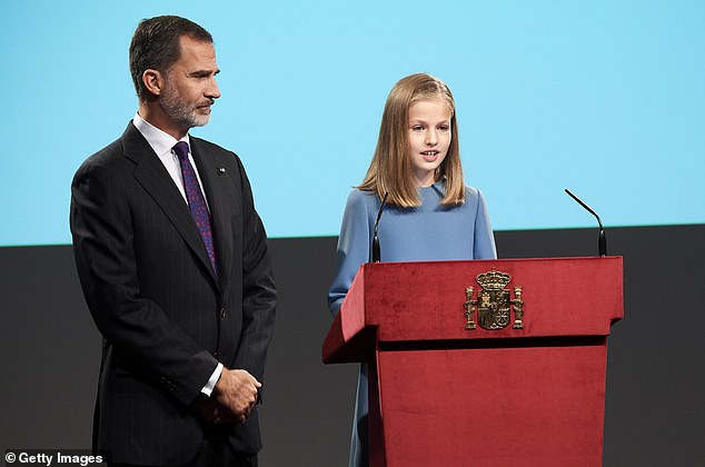 The composed princess made her first public speech in 2018, when she was 13 years old, to mark the 40th anniversary of the Spanish Constitution