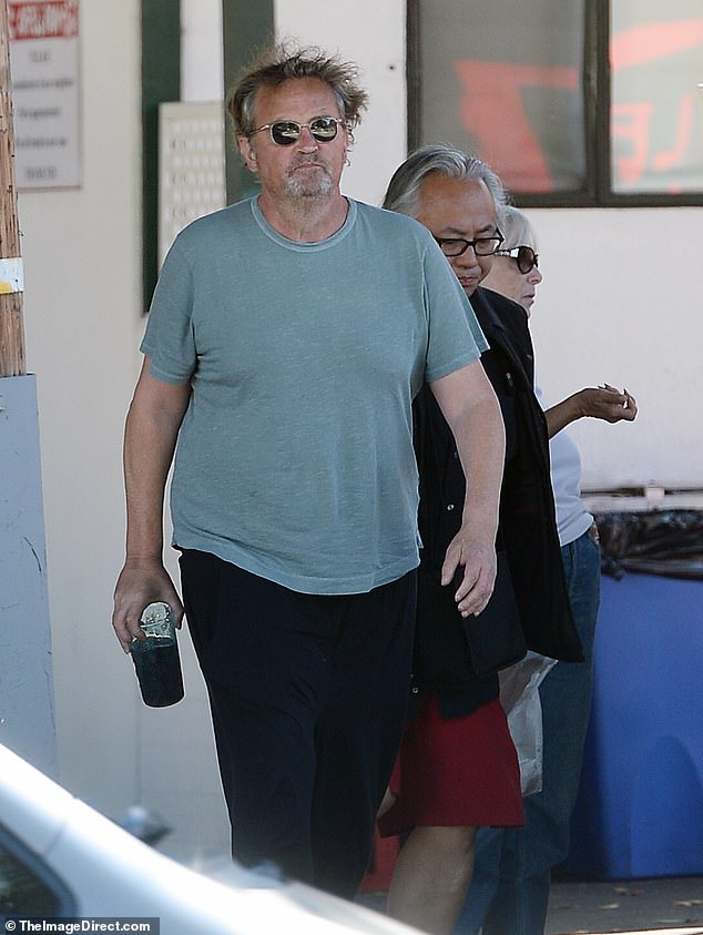 Last appearance: Perry passed away at the age of 54 (pictured earlier this week, the last time he was seen in public) at his home in LA