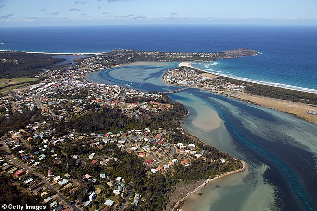 Merimbula (pictured) in southern NSW shows signs of the character of Byron Bay in northern NSW twenty years ago